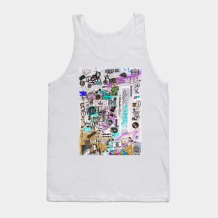 Sticker Art Graffiti Tags NYC Tank Top